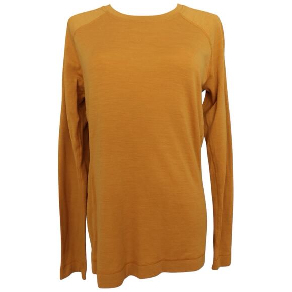 Smartwool Classic Thermal Merino Base Layer Crew Honey Gold Heather Women’s Sz L - Picture 1 of 9